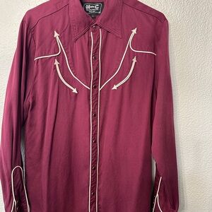 H Bar C RENO MEN'S SHIRT MAROON